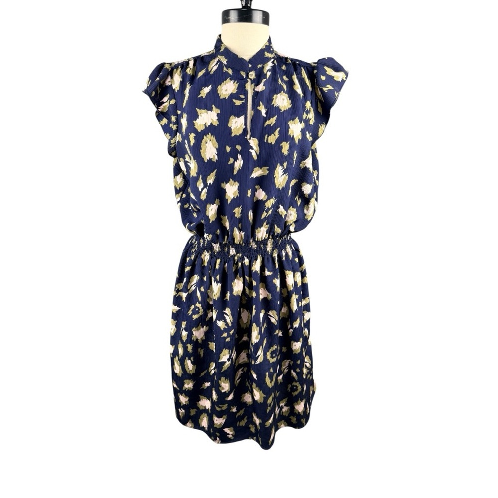 Juicy Couture Navy and Cream Floral Mini Dress